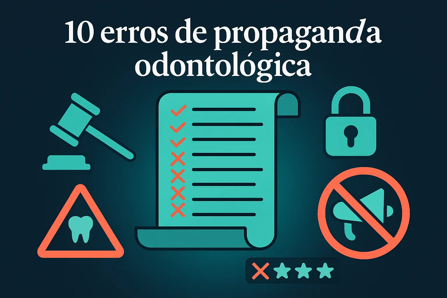 Capa do artigo: 10 erros de propaganda odontológica que dão processo