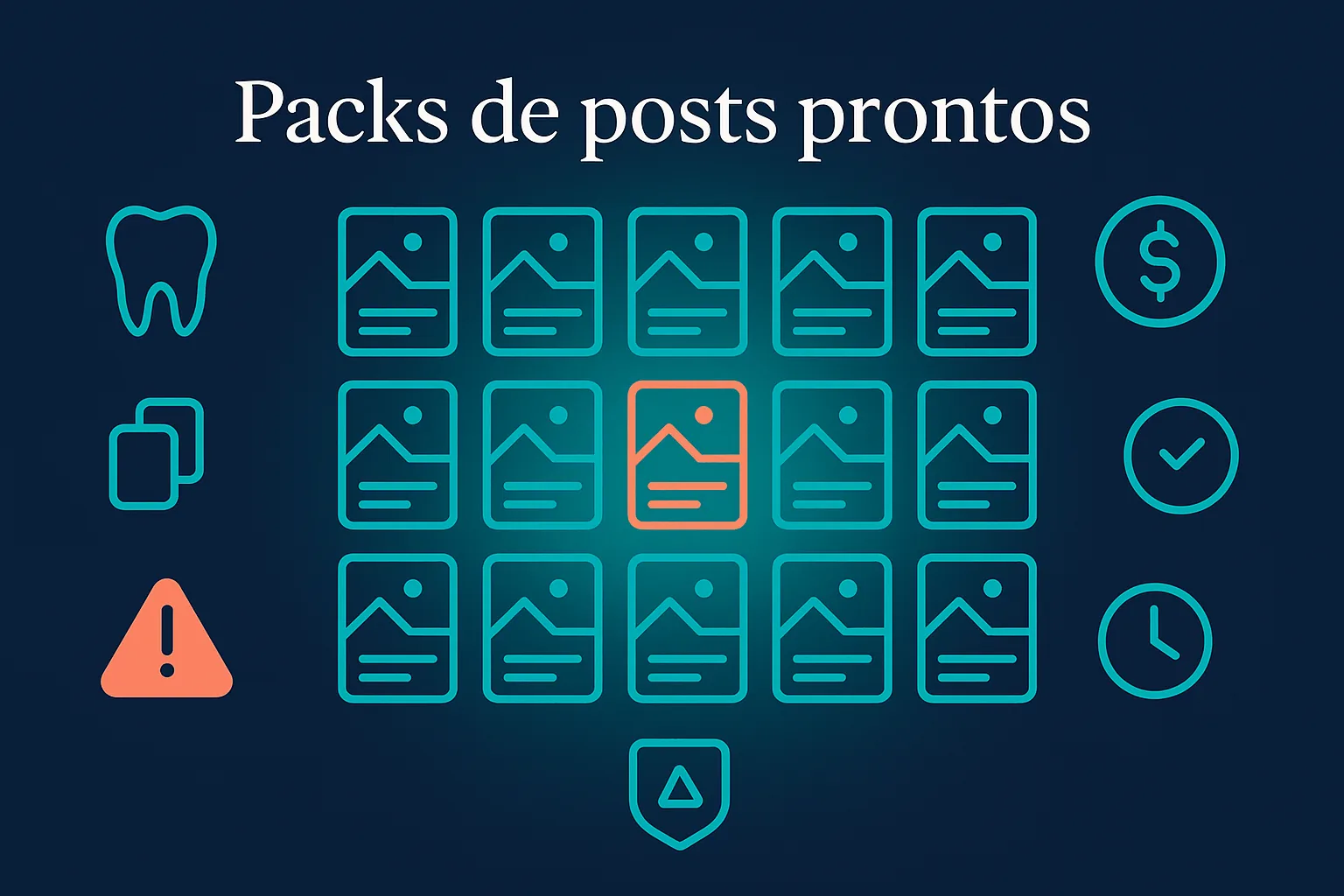 Capa do artigo: Posts prontos para dentistas: a matemática oculta dos pacotes de 365 posts